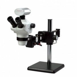 Unitron Z850 Stereo Microscope on Ball Bearing Boom Stand with 3.2 MP CMOS Digital Camera - 8x - 50x Magnification